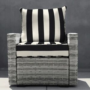 NEW Brooks Brothers Indoor Outdoor Cushions - Black and White